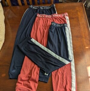 Old Navy kids jogger pajama pants- lot of 3